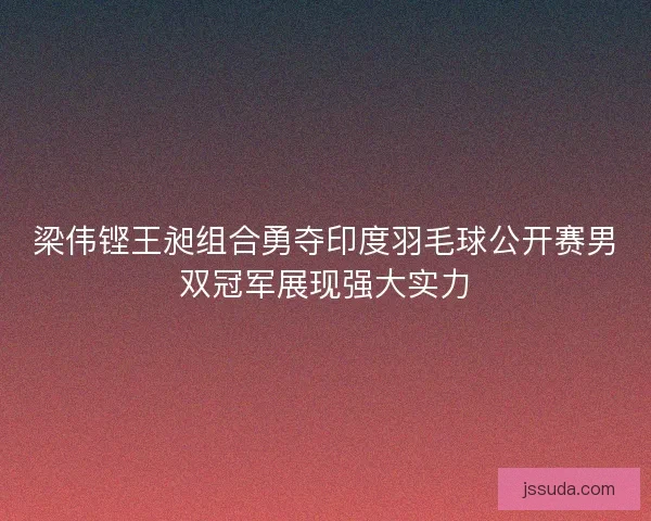 梁伟铿王昶组合勇夺印度羽毛球公开赛男双冠军展现强大实力 梁伟铿王昶组合勇夺印度羽毛球公开赛男双冠军展现强大实力